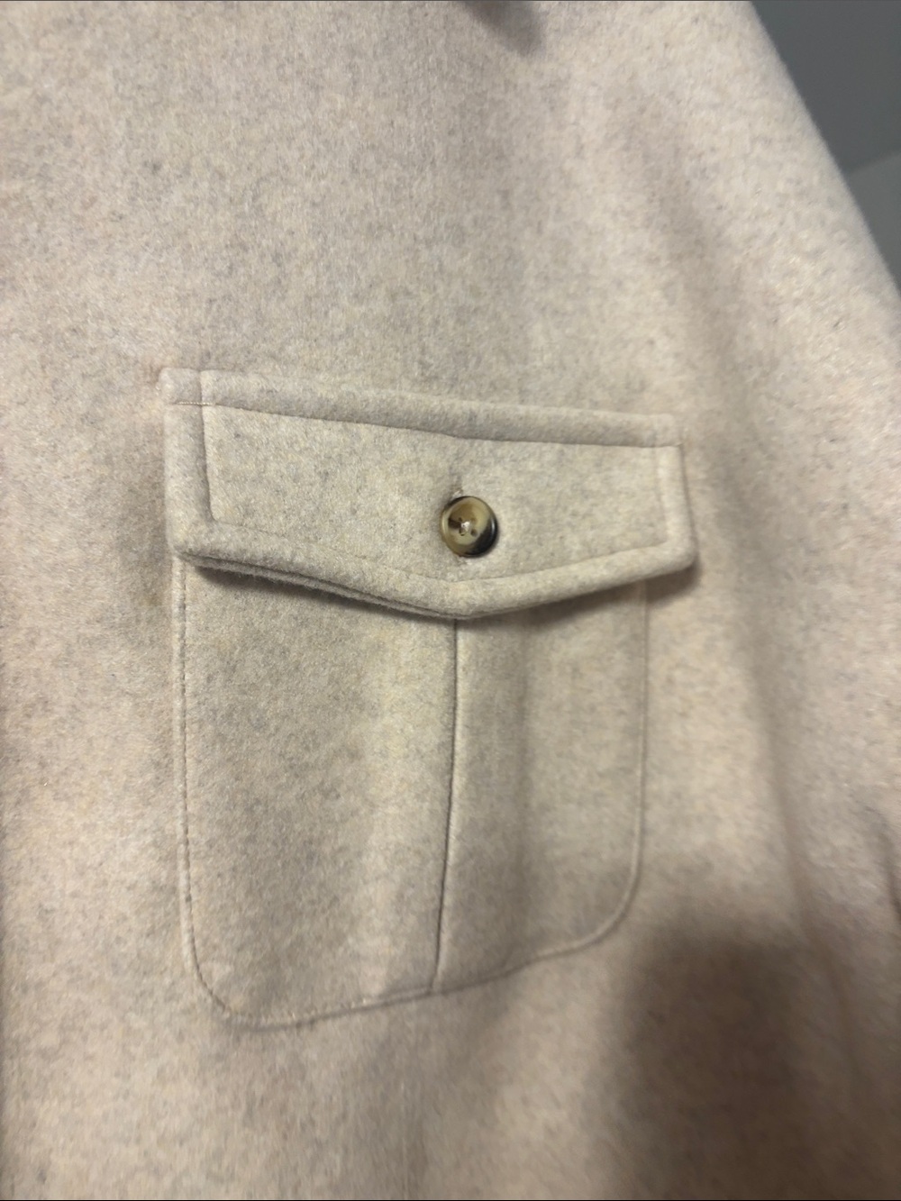 Altar'd State Cream Button-Front Wool Shacket - Picture 6 of 7